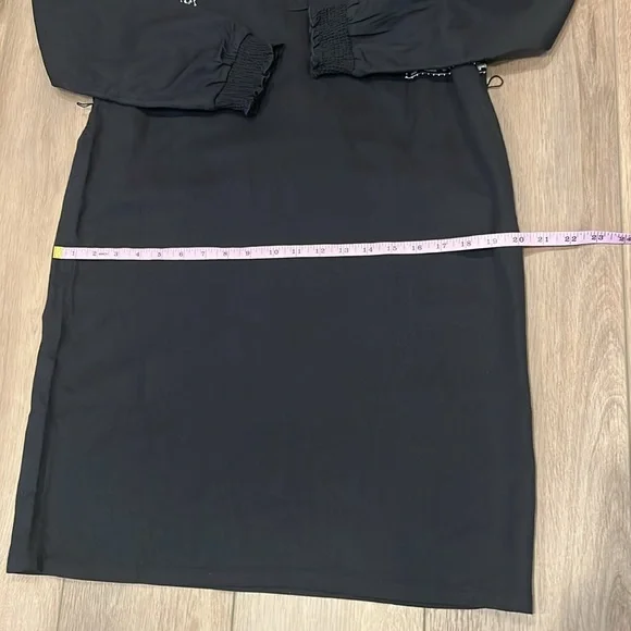 NWT Garnet Hill Lyocell Fabric Embroidered Boho Shirt Dress Size 4 Black - Picture 8 of 16